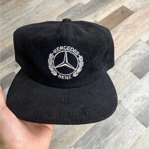 Mercedes Benz Corduroy Snapback with Embroidered Logo